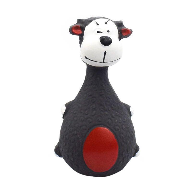 Latex Squeaky Dog Toys Puppy Pet Chew Toys Squeaker Soft and Interactive - Brown