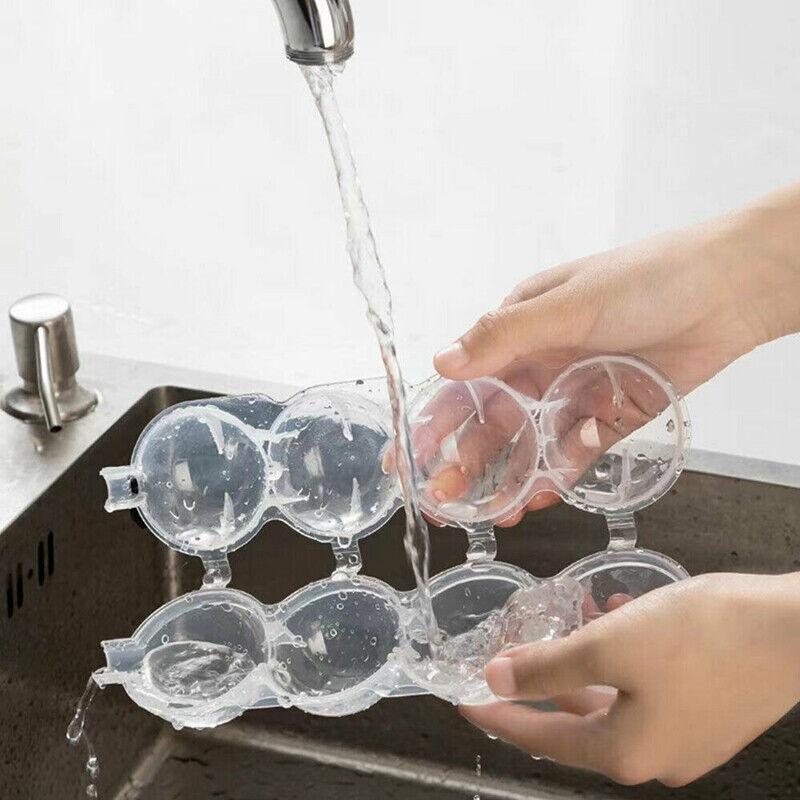 2X Large Ice Ball Maker Cube Tray Big Silicone Mold Sphere Whiskey Round Mould