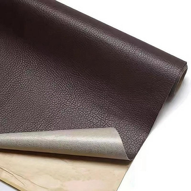2X Self Adhesive Leather Repair Patches Kit for Sofa Couch Auto Interior Use - Brown