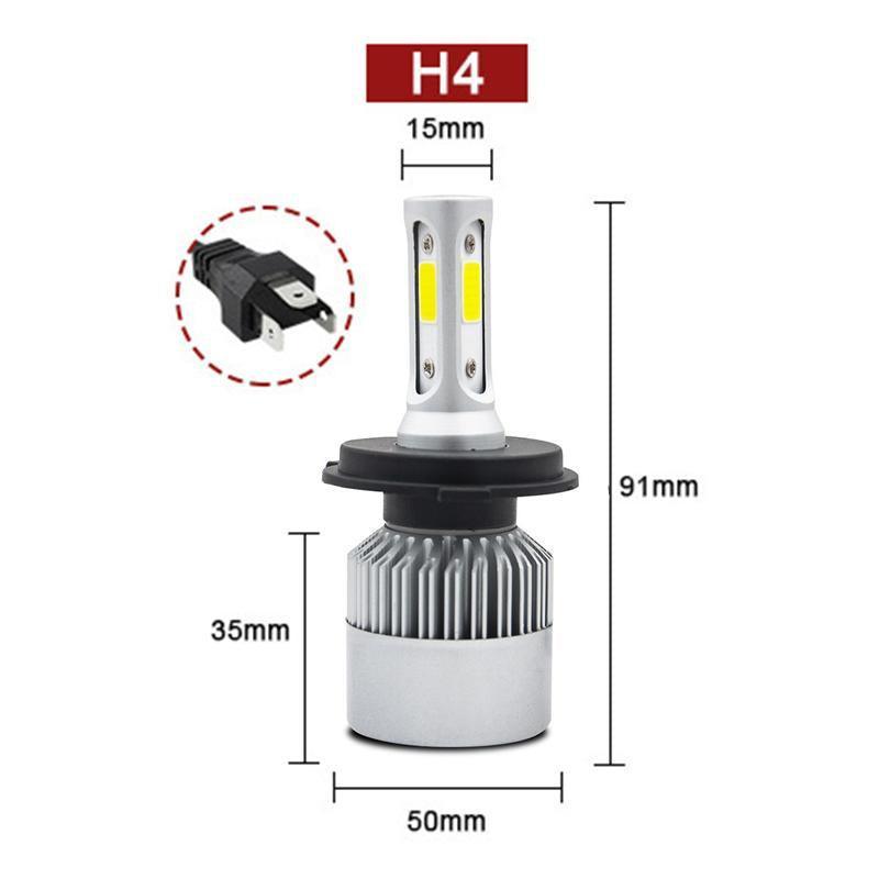 H4 9003 36W 300000LM LED Headlight kit Lamp Bulbs Globes High Low Beam Upgrade