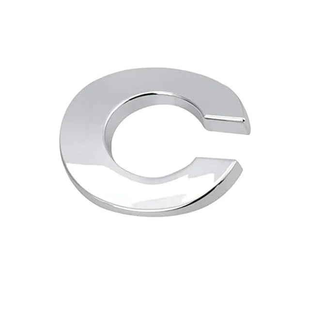 A-Z Alphabet Letters Car Sticker Self Adhesive Auto Badge Emblem 3D Chrome Good - C