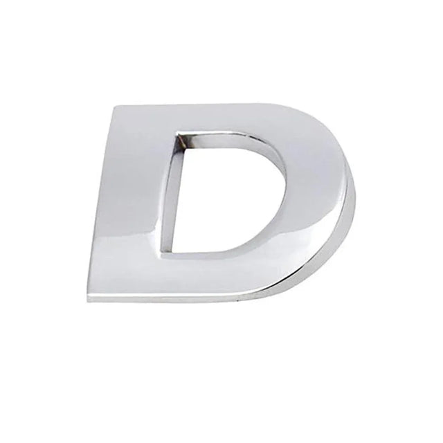 A-Z Alphabet Letters Car Sticker Self Adhesive Auto Badge Emblem 3D Chrome Good - D