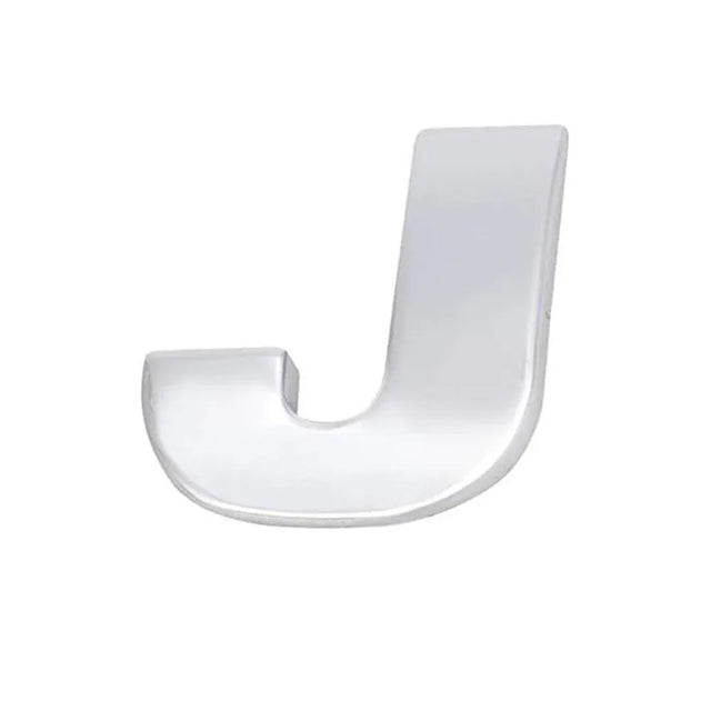 A-Z Alphabet Letters Car Sticker Self Adhesive Auto Badge Emblem 3D Chrome Good - J