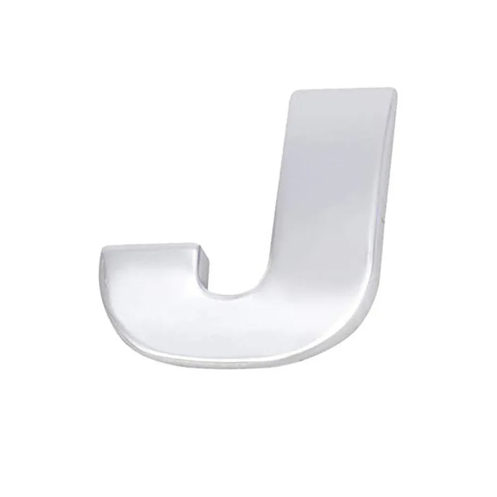 A-Z Alphabet Letters Car Sticker Self Adhesive Auto Badge Emblem 3D Chrome Good - J