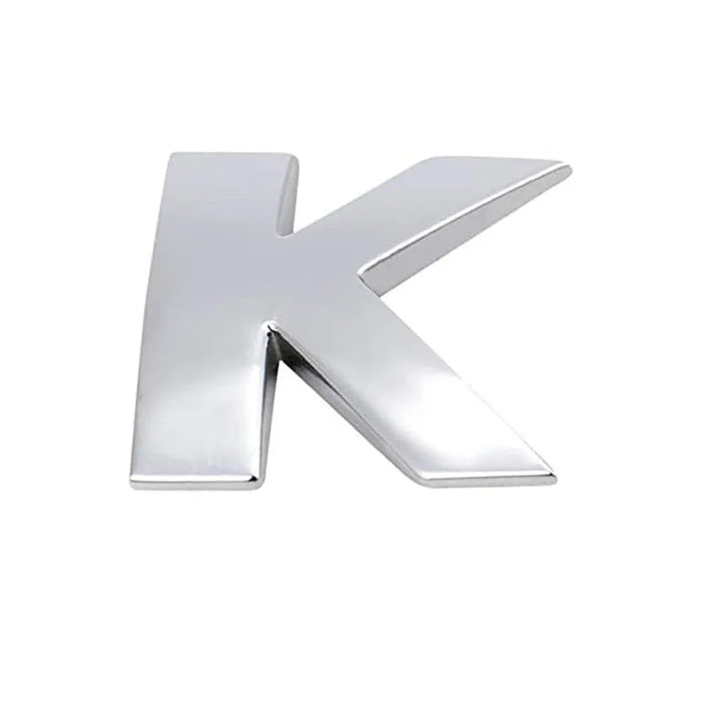 A-Z Alphabet Letters Car Sticker Self Adhesive Auto Badge Emblem 3D Chrome Good - K