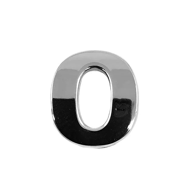 A-Z Alphabet Letters Car Sticker Self Adhesive Auto Badge Emblem 3D Chrome Good - Number 0