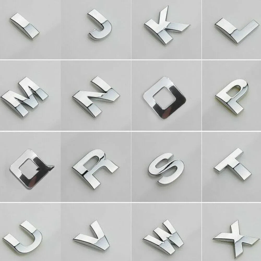 A-Z Alphabet Letters Car Sticker Self Adhesive Auto Badge Emblem 3D Chrome Good - Number 9