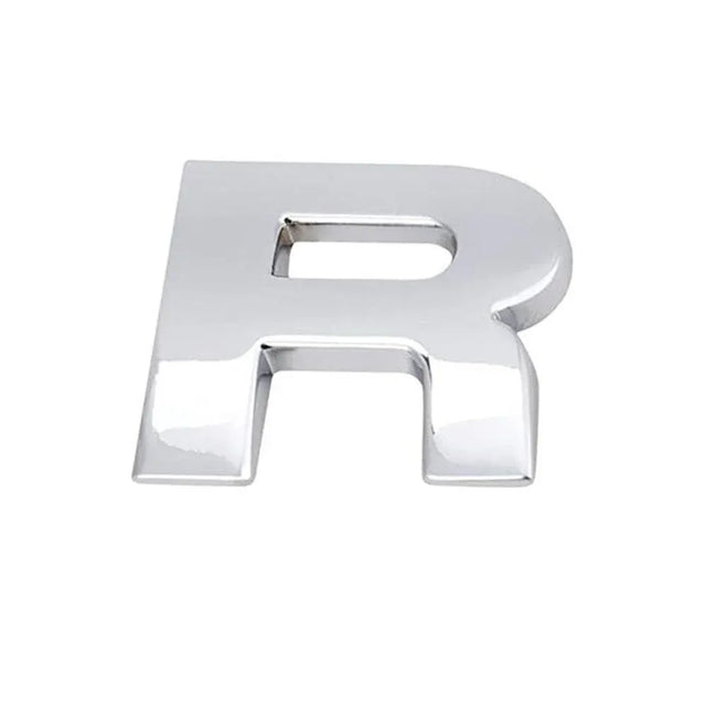 A-Z Alphabet Letters Car Sticker Self Adhesive Auto Badge Emblem 3D Chrome Good - R