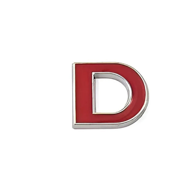 A-Z Alphabet Letters Car Sticker Self Adhesive Auto Badge Emblem 3D Chrome Good - Red D