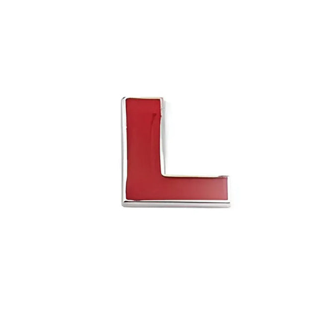 A-Z Alphabet Letters Car Sticker Self Adhesive Auto Badge Emblem 3D Chrome Good - Red L