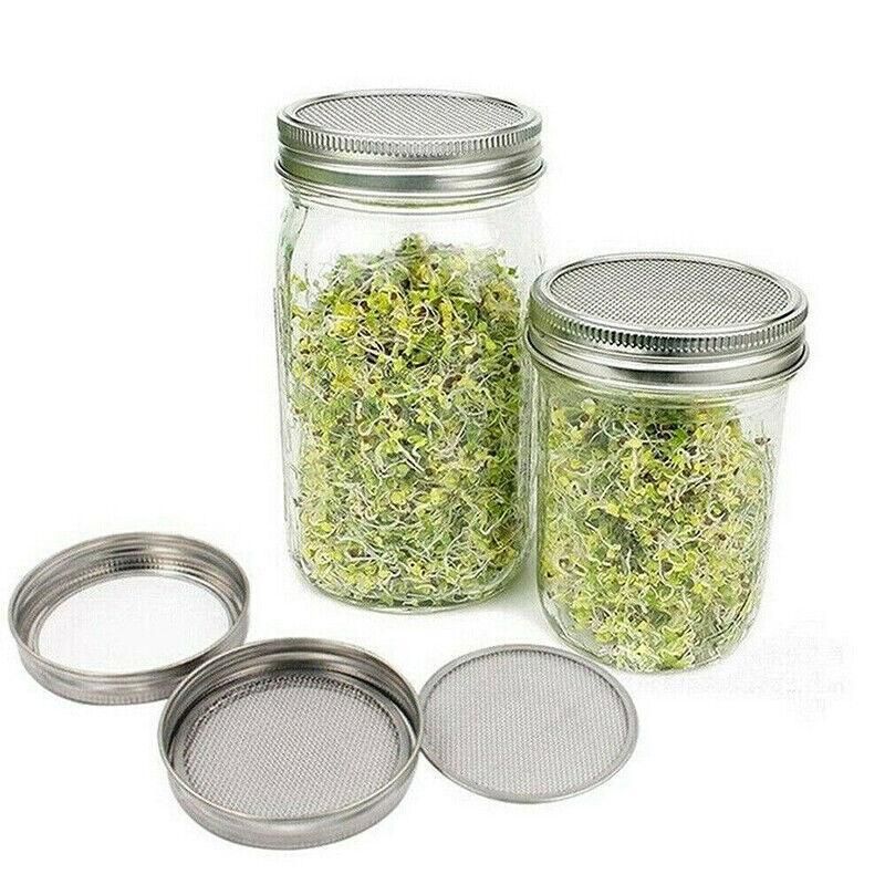 Seed Sprouting Lids Tools Strainer Screen Kits For Wide Mouth Mason Canning Jar