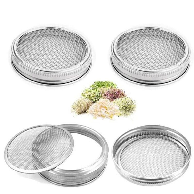 Seed Sprouting Lids Tools Strainer Screen Kits For Wide Mouth Mason Canning Jar