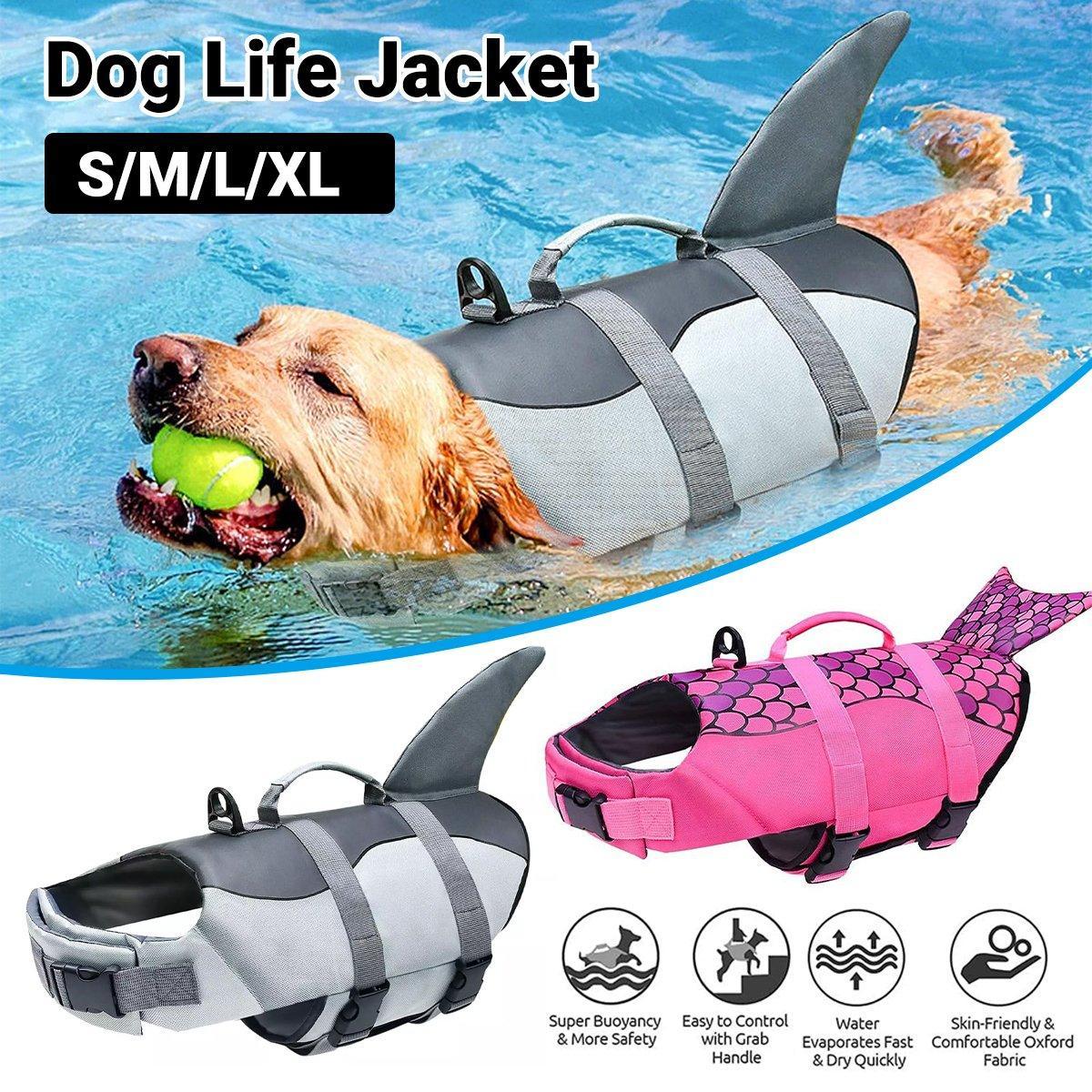 Pet Life Jacket Dog Swim Vest Outdoor Water Gear for Summer Swimming Activities - Pink S
