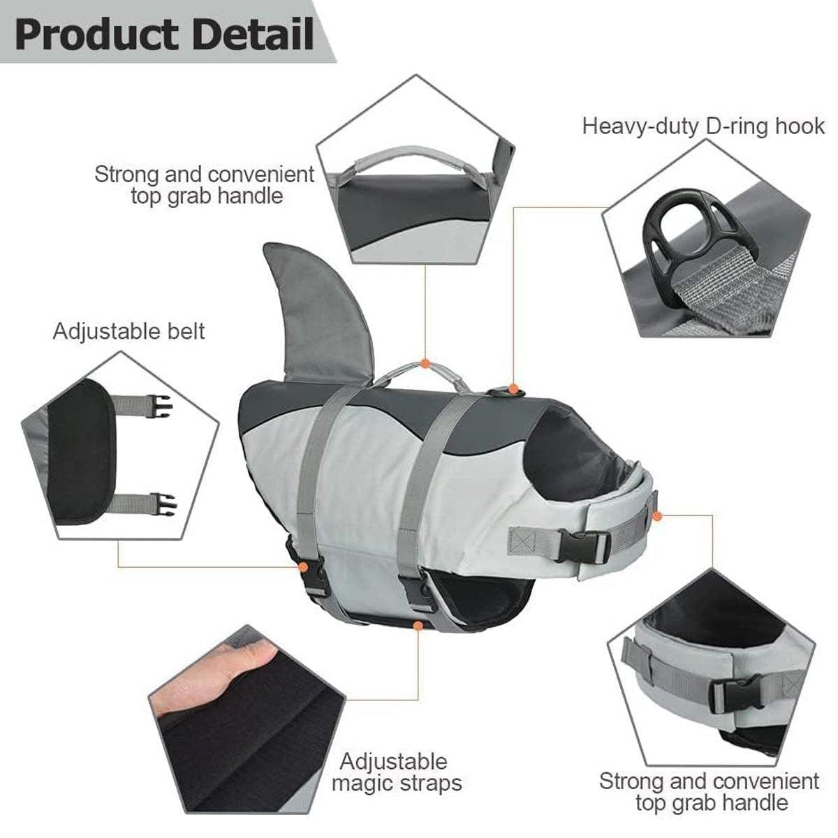 Pet Life Jacket Dog Swim Vest Outdoor Water Gear for Summer Swimming Activities - Pink S