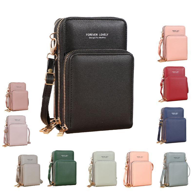 Women Crossbody Phone Purse Touch Screen Bag Rfid Blocking Wallet Shoulder Strap - Light Purple