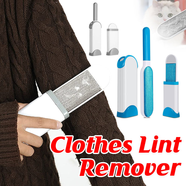Pet Hair Remover Brush Reusable Static Lint Cleaner Clothes Carpet Sofa Blue