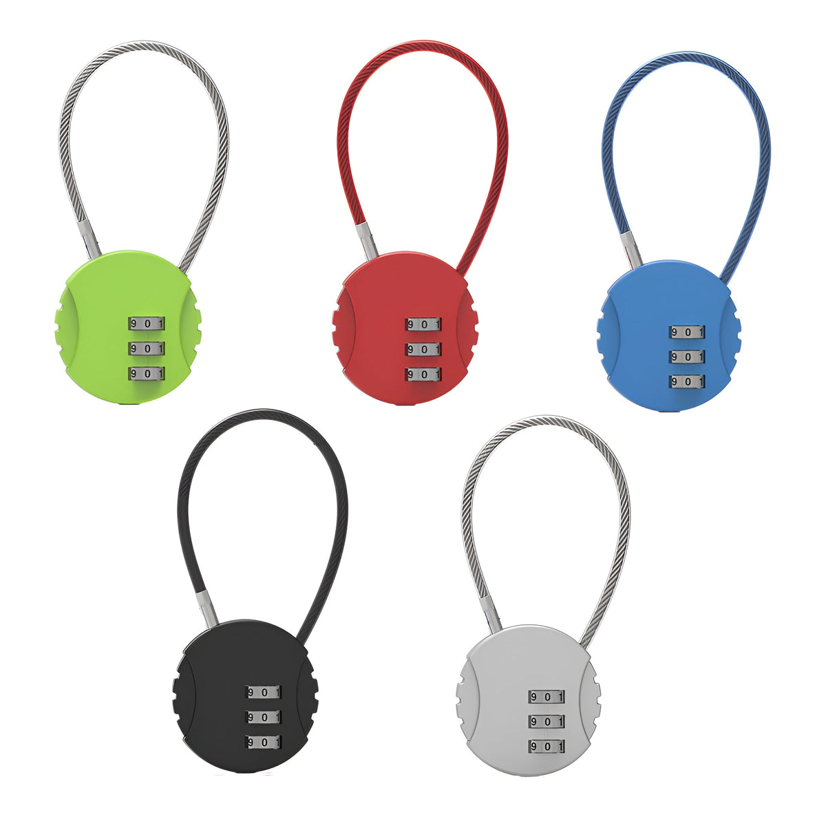 Combination Lock Padlock Locker 3 Digit Security Bike Suitcase Luggage Bag - Green