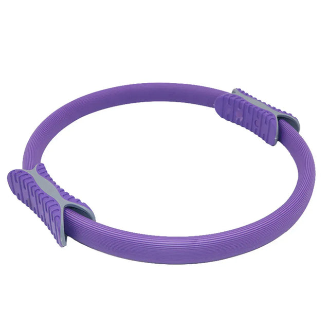 Multicolor Yoga Circle Crescent Handle Pilates Ring Body Toning - Purple