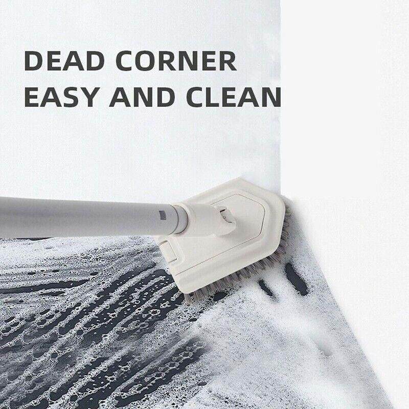 Long Handled Shower Scrub Brush with Extendable Pole for Bathroom Tiles