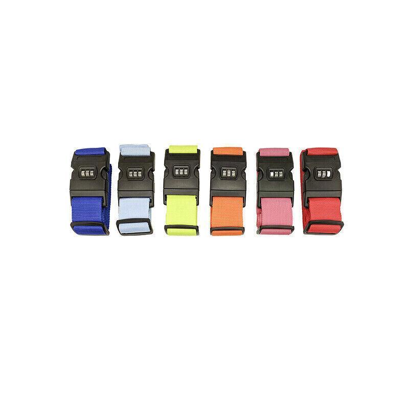 Luggage Strap Code Password Travel Suitcase Secure Lock Safe Nylon Packing Belt - Blue