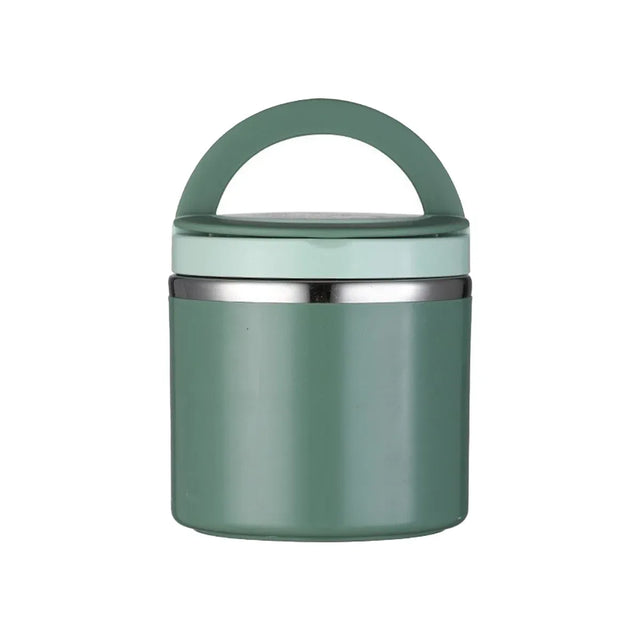 1L Large Capacity Stainless Steel Insulated Lunch Box Food Container Durable - Green