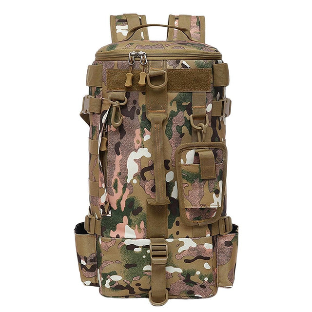 Waterproof Fishing Tackle Bag Large Capacity Multi Functional - Khaki Camouflage