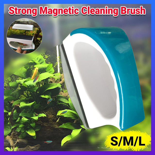 Magnetic Fish Tank Brush Algae Magnet Aquarium Cleaning Glass Aquatic Cleaner S