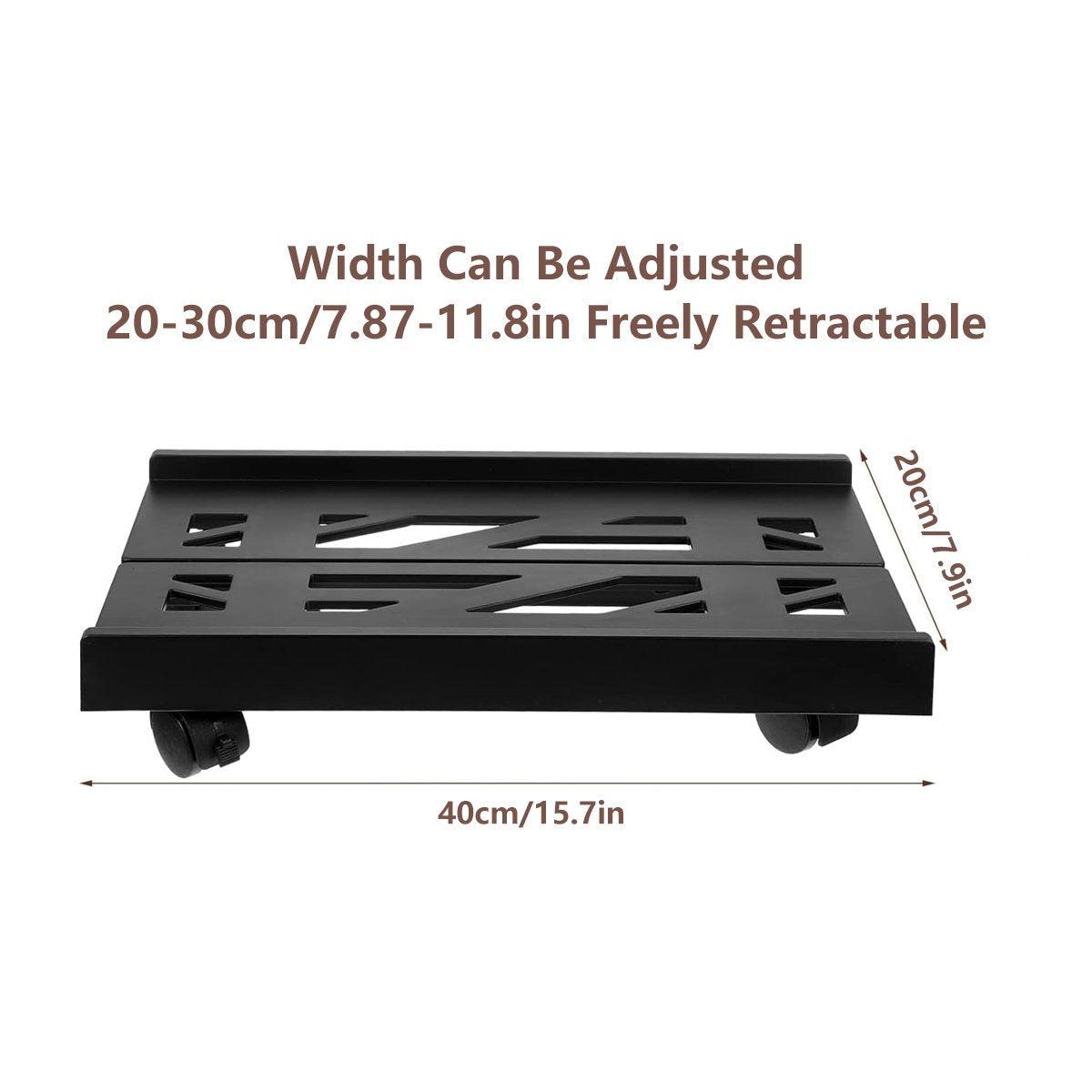 Plastic Computer Case Bracket Retractable Mobile Host Shelf for Under Desk Use