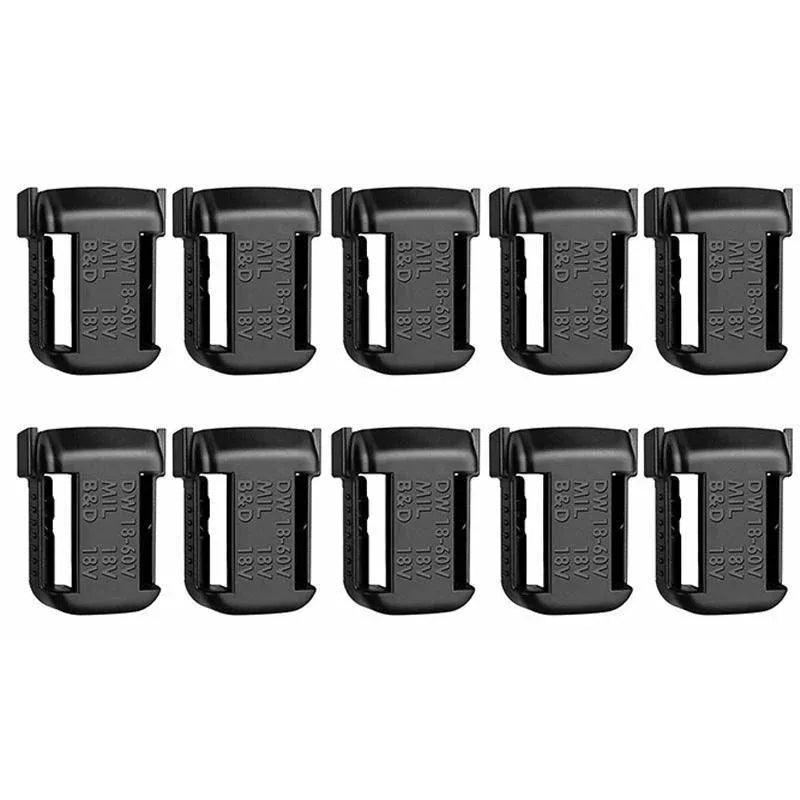 10PCS 18V Battery Holder Wall Mount for Makita Bosch GBA Dewalt Storage Rack