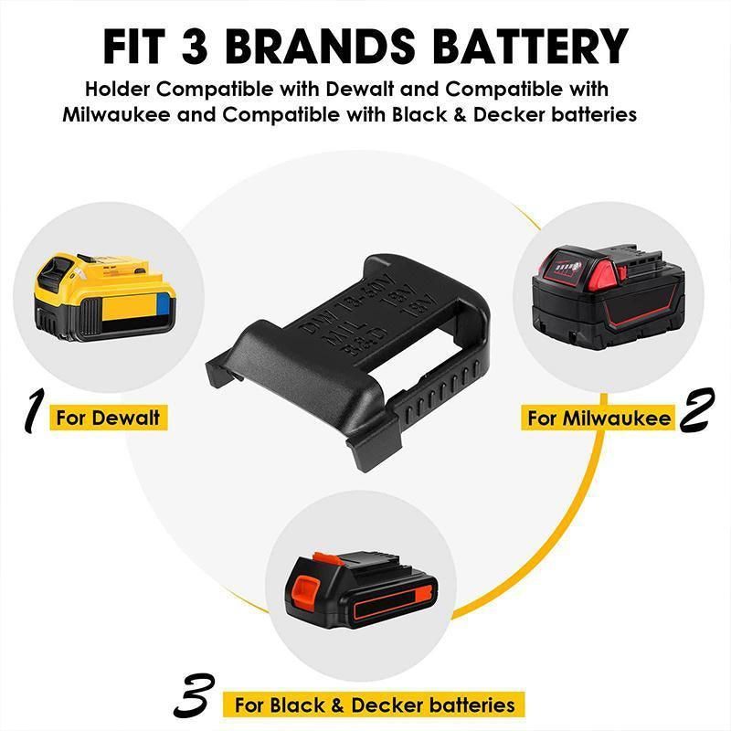 10PCS 18V Battery Holder Wall Mount for Makita Bosch GBA Dewalt Storage Rack