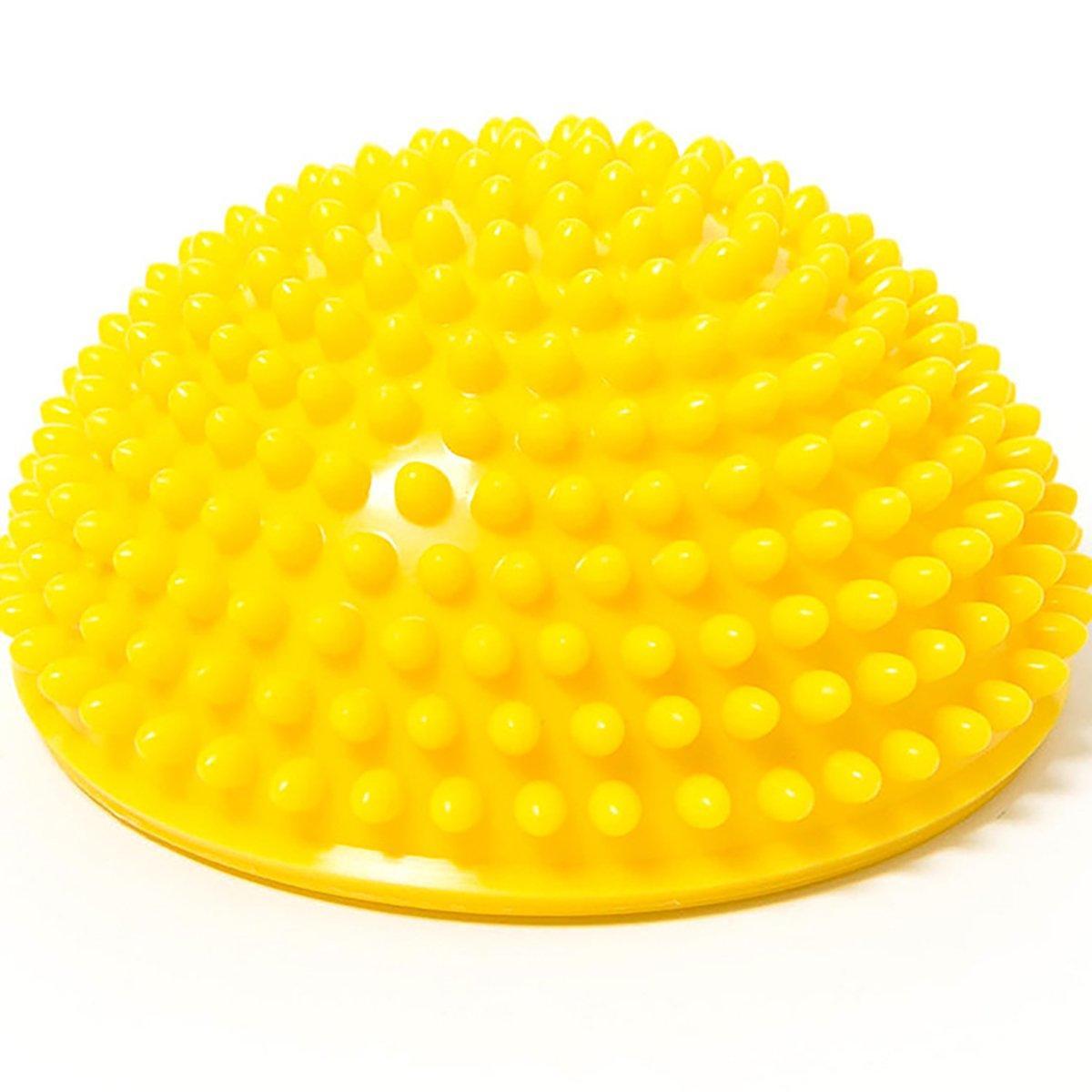 Spiky Massage Ball PVC Half Round Yoga Exercise Foot Hand Cushion - Pink