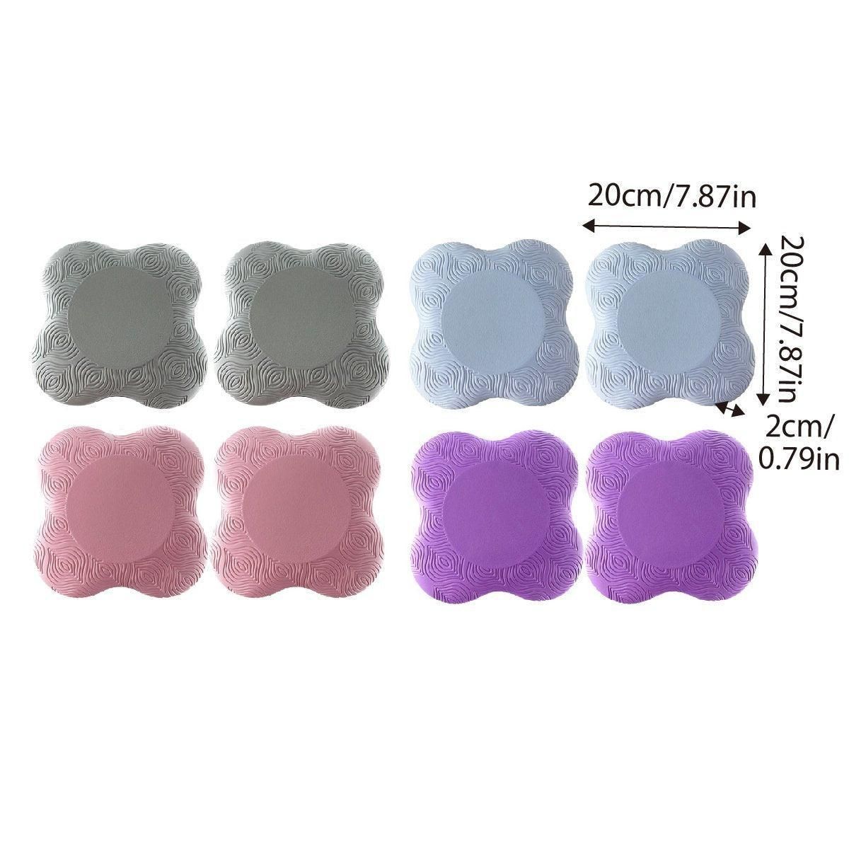 2pcs Thick Yoga Kneeling Mat Knee Cushion for Elbow Support Gym Workout Pad - Blue