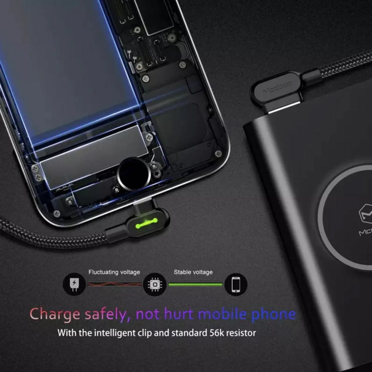 Mcdodo Fast Usb Cable Heavy Duty Charging Syn Charger Type-C 90 Degree Angle - 1.2m
