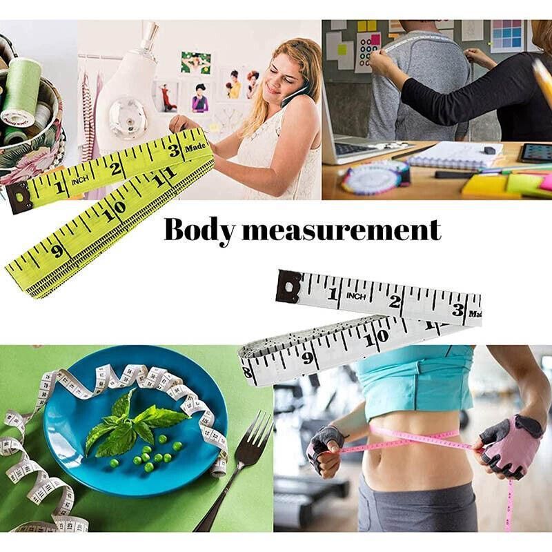 Retractable Tailor Tape Measure 150cm Soft Body Measuring Sewing Ruler - Blue
