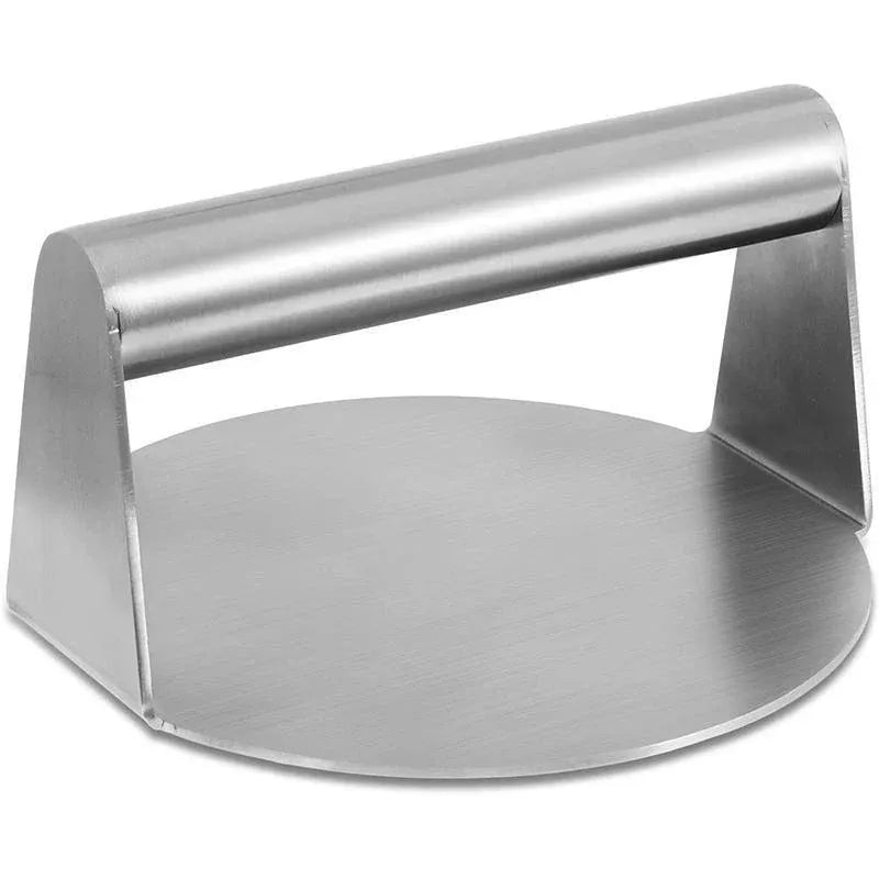 Stainless Steel Burger Press 14cm Meat Smasher for BBQ Griddle Kitchen Use