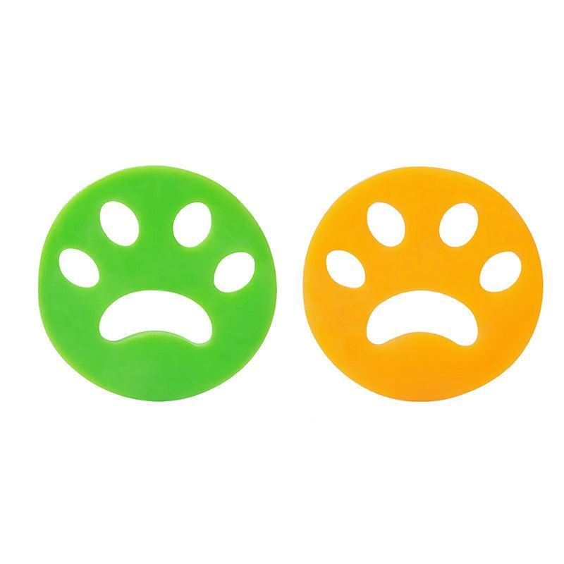 2/4PCS Pet Hair Remover Cat Fur Dog Hair Lint Catcher From Laundry Washing Machine - 2xFlower (Yellow+Green)