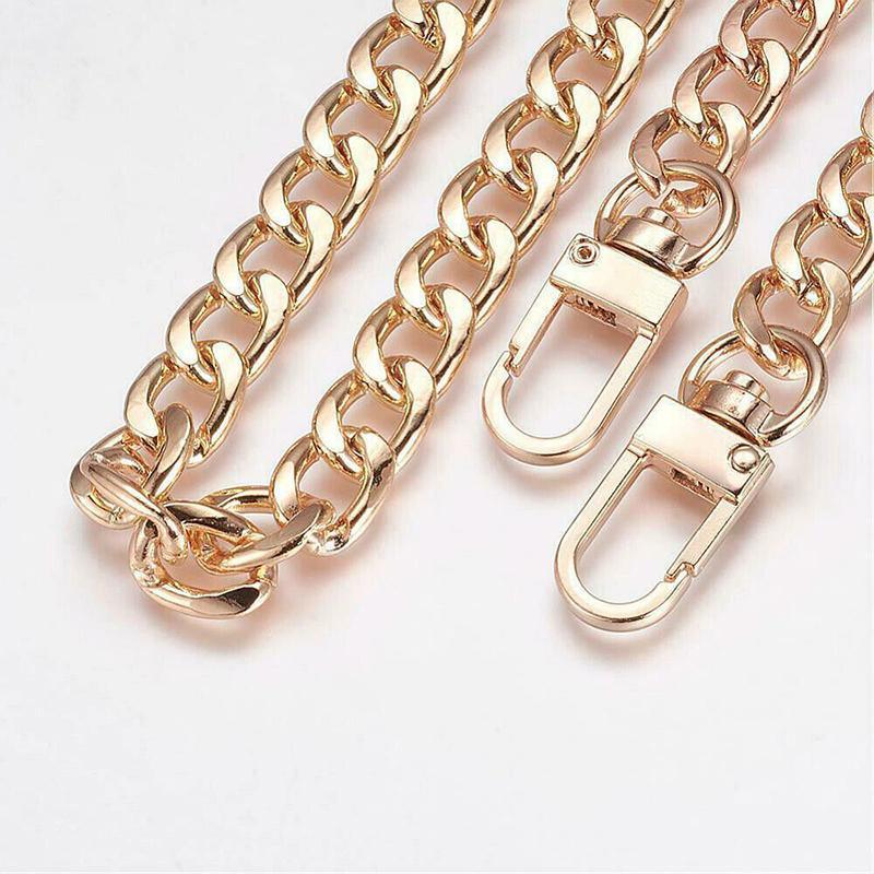 120cm Metal Handbag Shoulder Strap Bag Purse Chain Smooth Replacement Crossbody - Silver