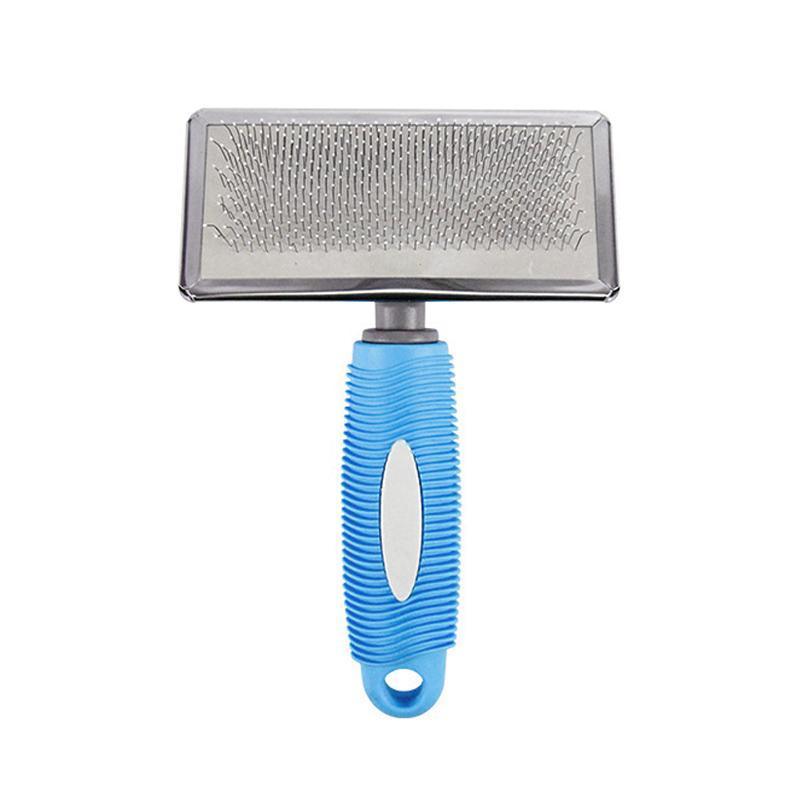 M Size Hair Shedding Grooming Trimmer Comb Brush Slicker Undercoat Rake for Dog Cat - Blue