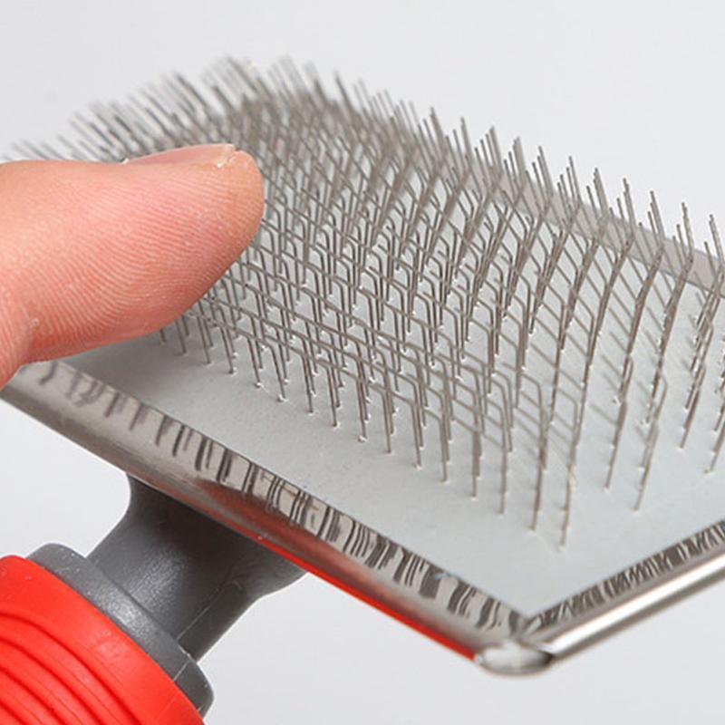 M Size Hair Shedding Grooming Trimmer Comb Brush Slicker Undercoat Rake for Dog Cat - Pink