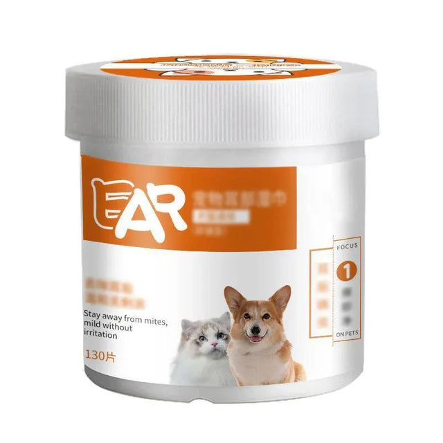 130pcs Wipes Wet Pet Dog Cat Tear Stain Remover Cleaning Paper Wipes - Ear Wipes