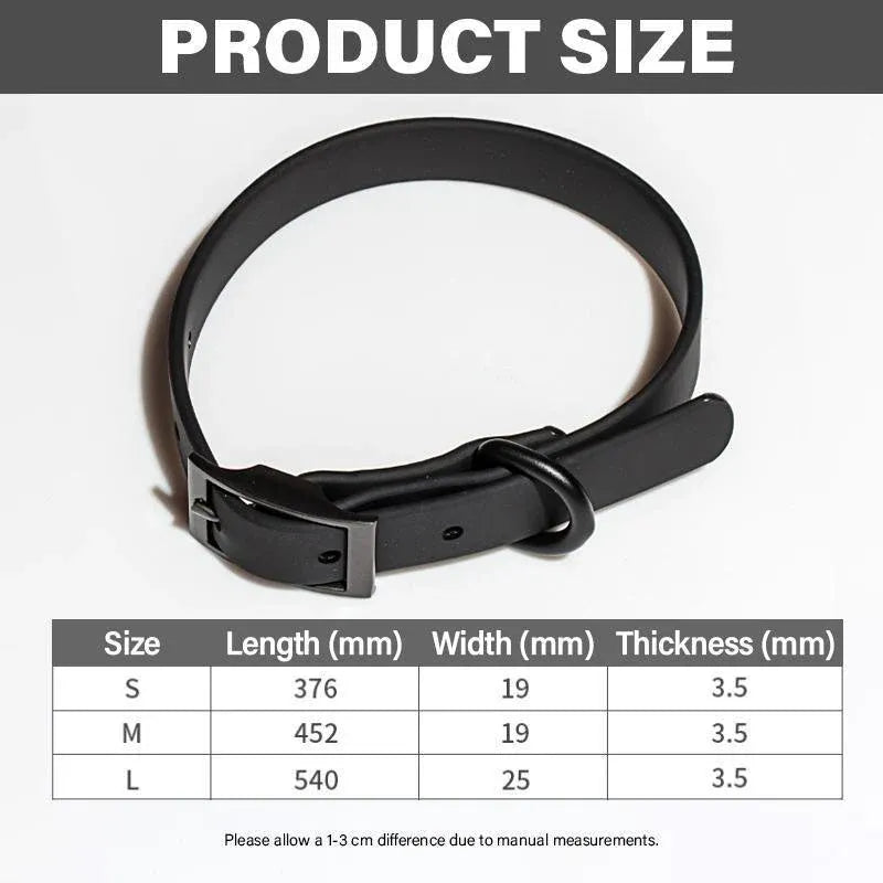 PVC Dog Collar Working Dog Kennels Waterproof Soft Adjustable for Pets M Size - Purple