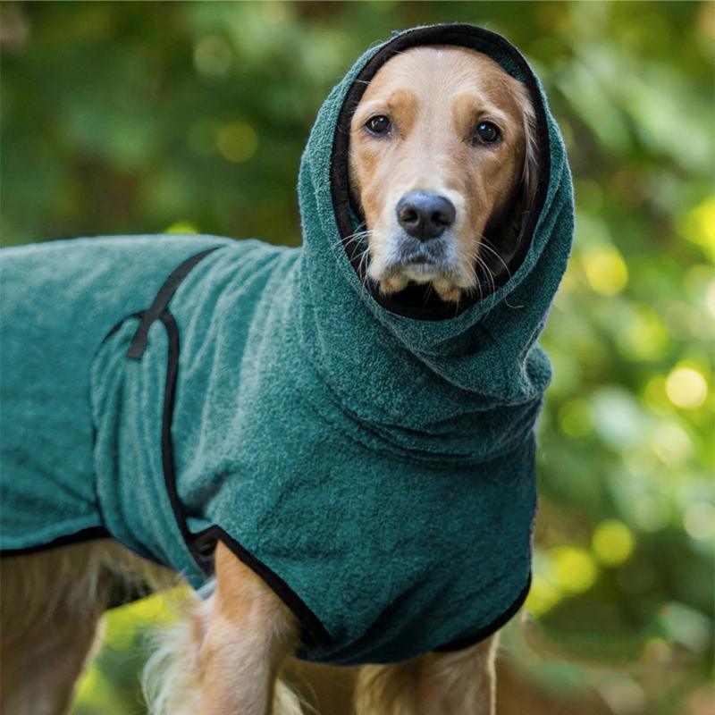 Dog Puppy HoodiesJacket Solid Coat Pet Winter Soft Warm Clothes S-5XL Purple - L