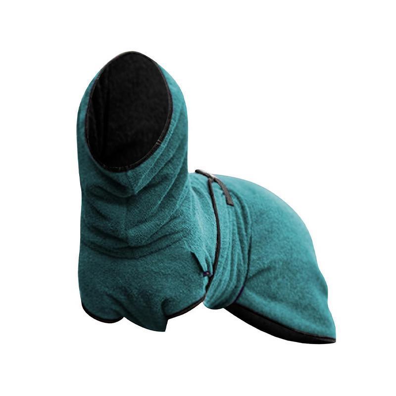 Dog Puppy Hoodies Jacket Solid Coat Pet Winter Soft Warm Clothes S-5XL Lake Blue - M