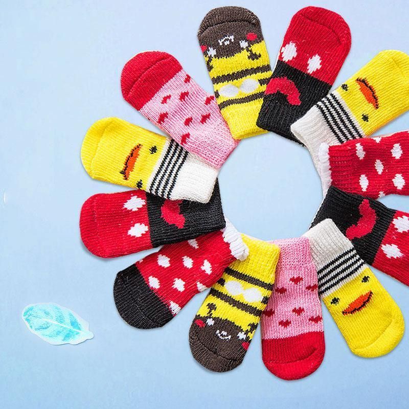 Dog Socks Non-Slip Grip Slip Anti-Slip - Puppy Cat Pet Shoes Slippers S Size - Yellow Kumamoto