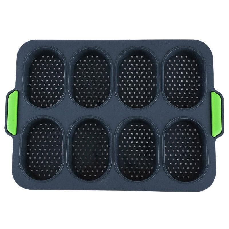 Silicone Cake Mould Oval 8 Compartment Non Stick Baking Pan Kitchen Tools Set