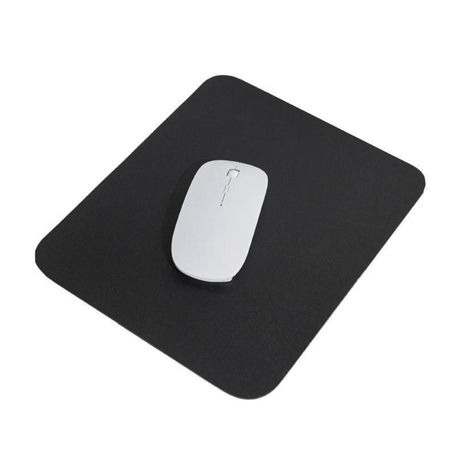 Pu Leather Gaming Mouse Pad Desk Mat Anti-Slip Speed Mousepad 22X22Cm Waterproof - Black
