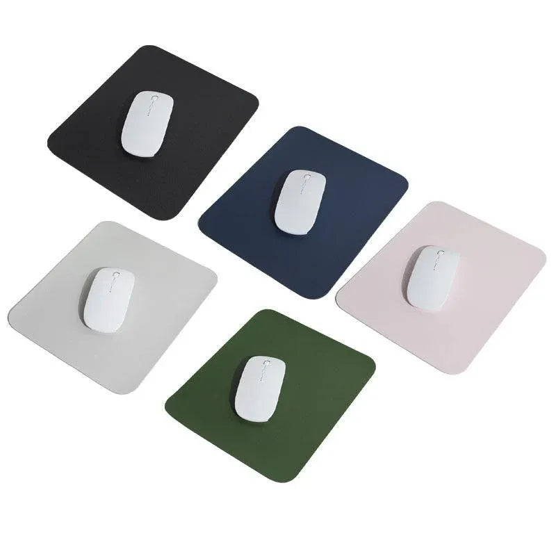Pu Leather Gaming Mouse Pad Desk Mat Anti-Slip Speed Mousepad 22X22Cm Waterproof - Black