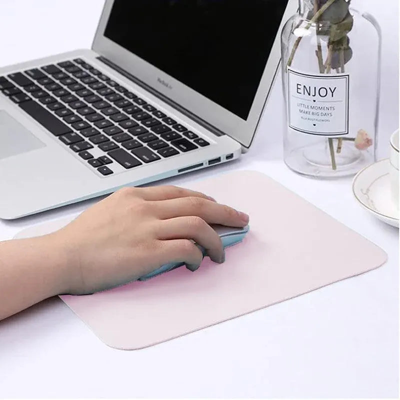 Pu Leather Gaming Mouse Pad Desk Mat Anti-Slip Speed Mousepad 22X22Cm Waterproof - Green