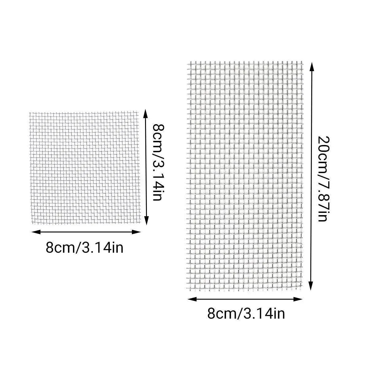10pcs Stainless Steel Wire Mesh for Water Plants Fish Tank Aquarium Decoration - 8x8cm