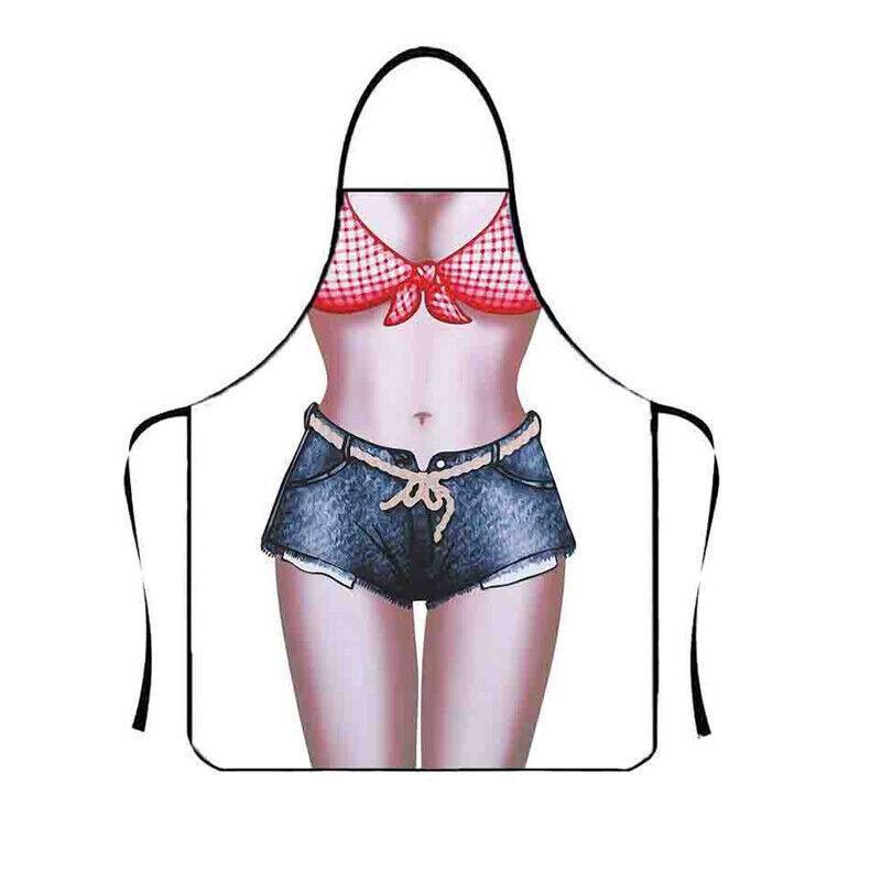 Funny Adult Men Women Novelty Aprons Party Game Cooking Kitchen BBQ Baking - Muscle Pants